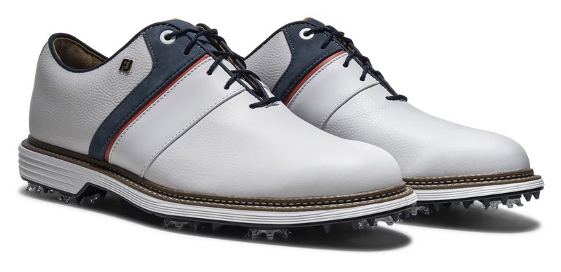 FootJoy Premiere Series - Packard scarpe da golf da uomo, bianco/blu/nantucket red