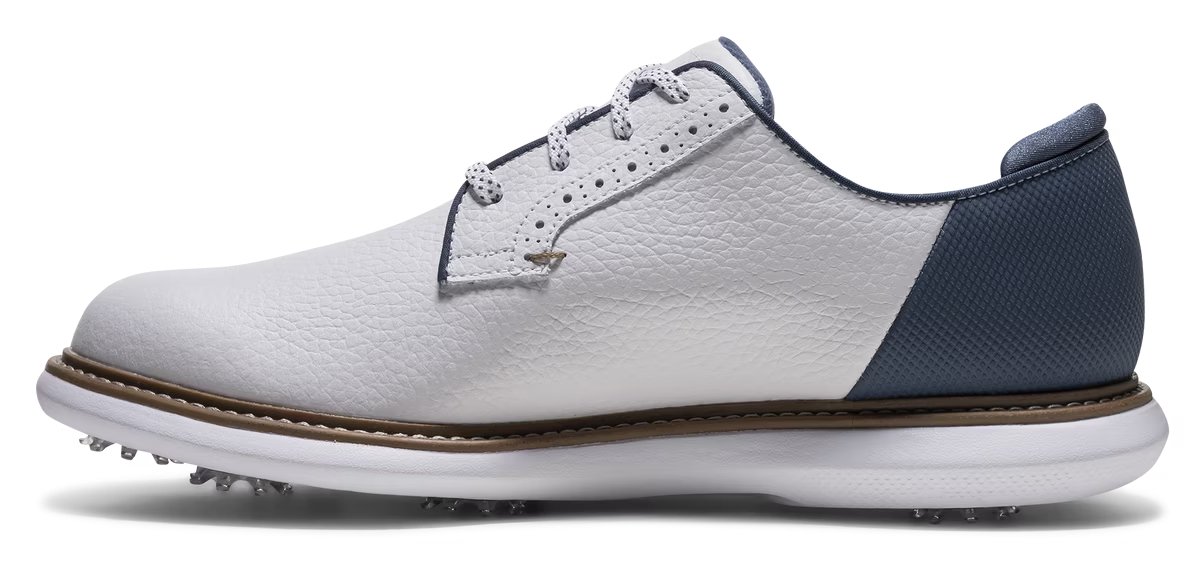 FootJoy FJ Traditions Blucher scarpe da golf da uomo, bianco/blu/tan