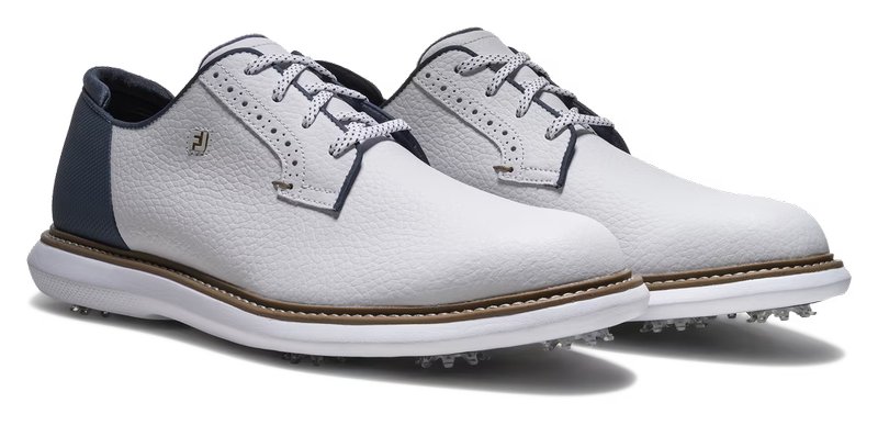 FootJoy FJ Traditions Blucher scarpe da golf da uomo, bianco/blu/tan