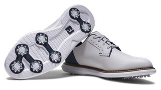 FootJoy FJ Traditions Blucher scarpe da golf da uomo, bianco/blu/tan