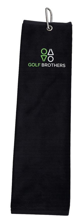Golf Brothers Trifold asciugamano da golf, nero