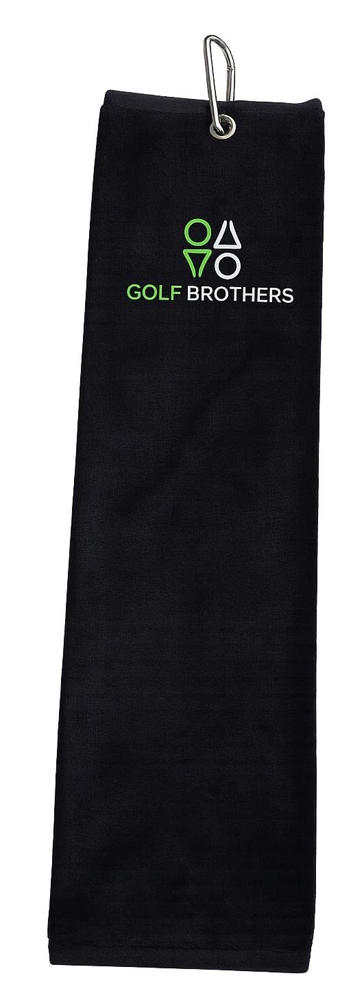 Golf Brothers Trifold asciugamano da golf, nero