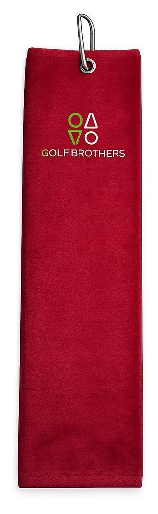 Golf Brothers Trifold asciugamano da golf, rosso scuro