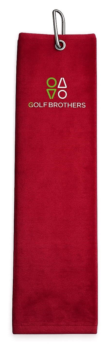 Golf Brothers Trifold asciugamano da golf, rosso scuro