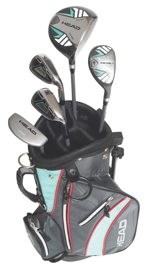 Head 5PC set golf junior, grafite, +stand bag (fino a 114 cm, 3-5Y), teal/gray