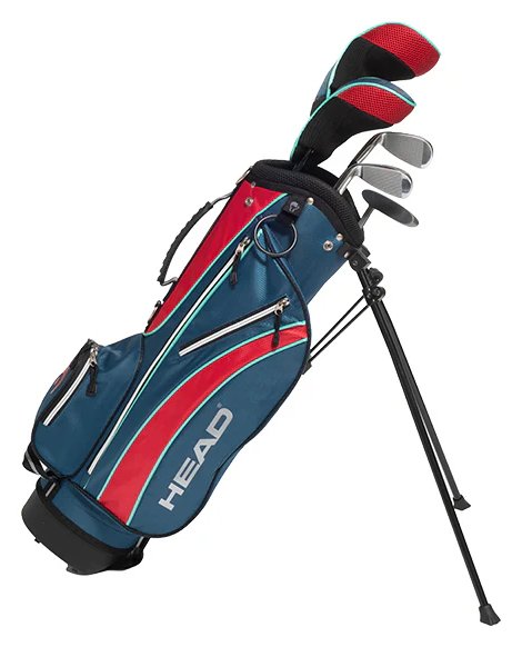 Head 5PC set golf junior, grafite, +stand bag, rosso/blu