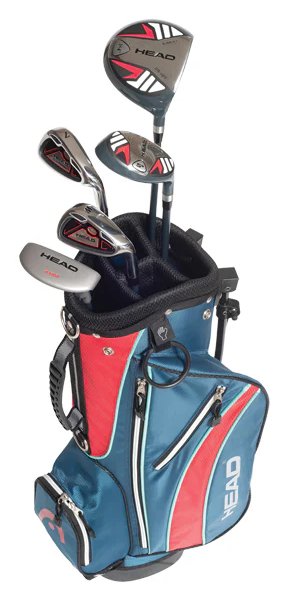 Head 5PC set golf junior, grafite, +stand bag, rosso/blu