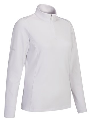 PING Aveline Half Zip da donna maglia a maniche lunghe, bianca