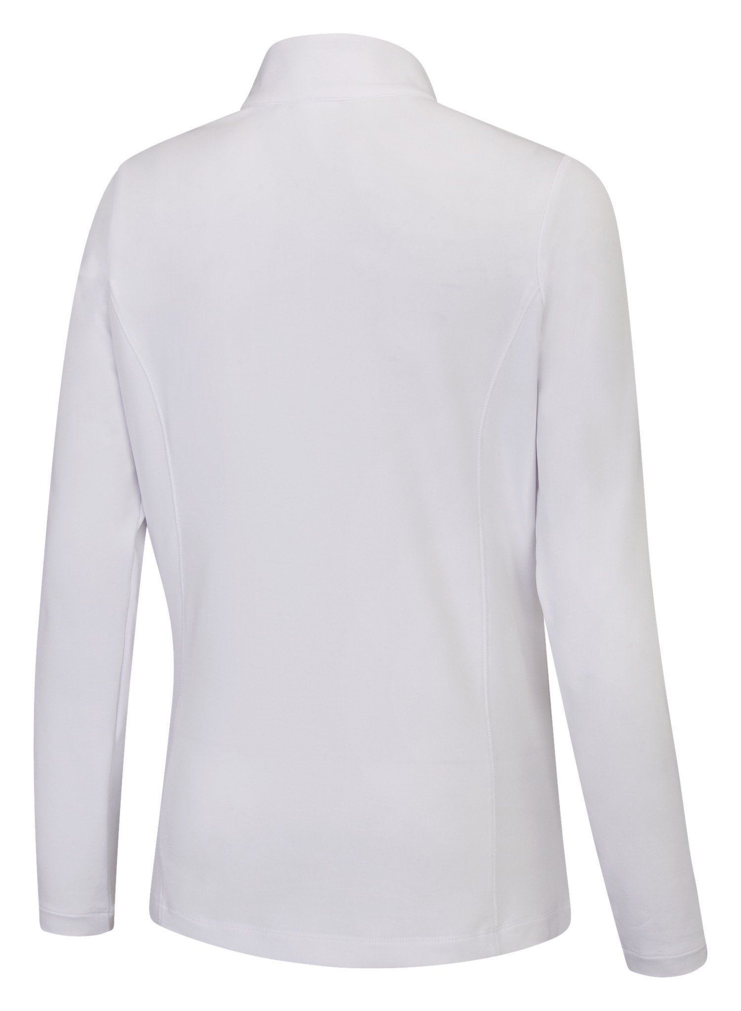 PING Aveline Half Zip da donna maglia a maniche lunghe, bianca