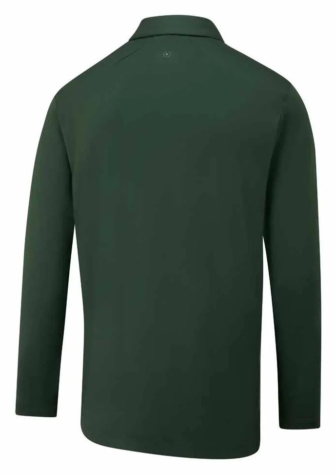 PING Demitri Longsleeve polo uomo, verde gorse