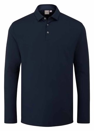PING Demitri Longsleeve polo da uomo, navy