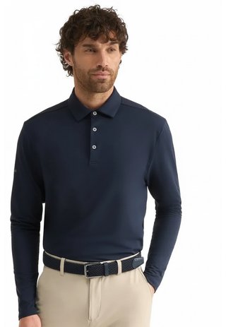 PING Demitri Longsleeve polo da uomo, navy