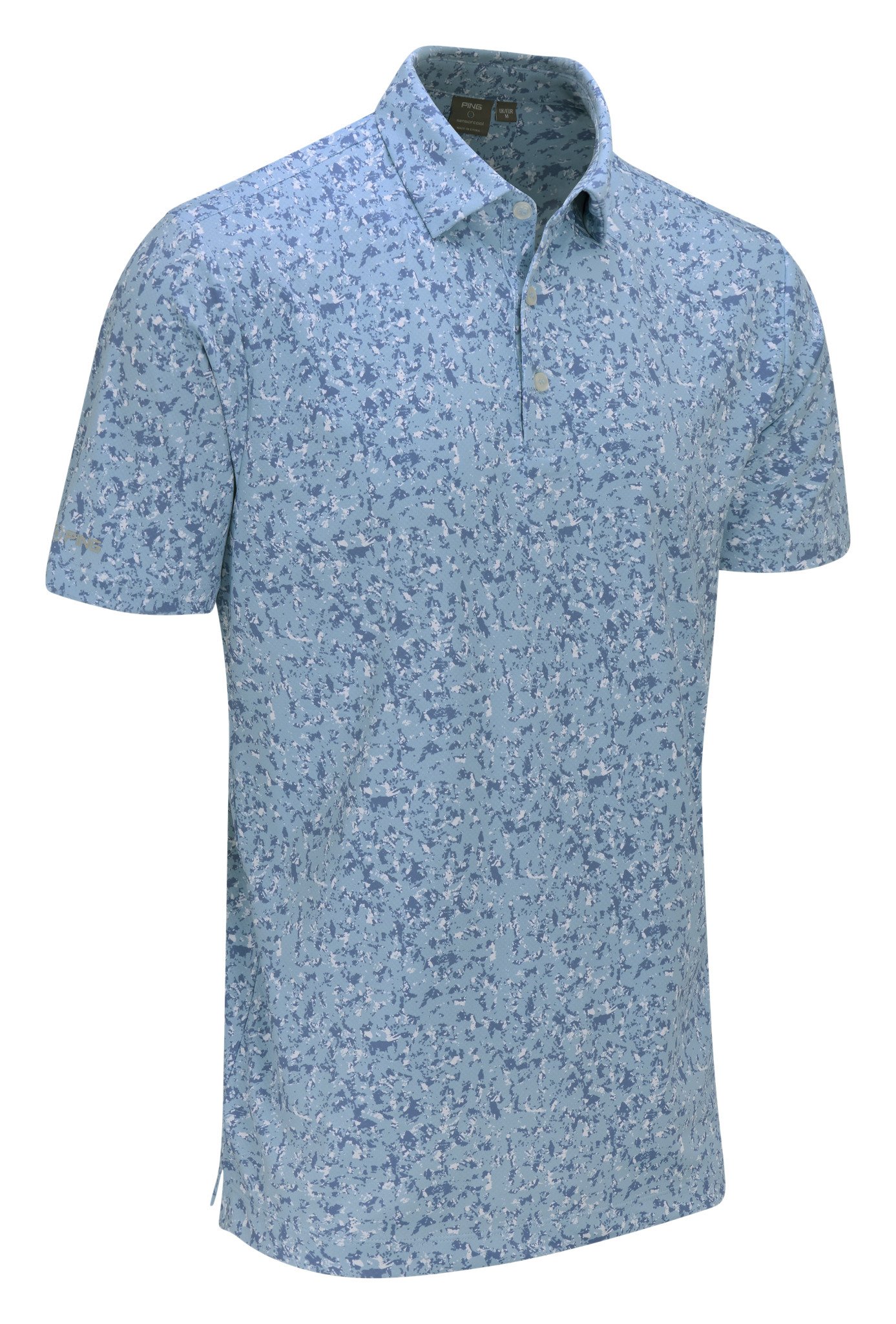 PING Gilmore polo uomo, dusty blue multi