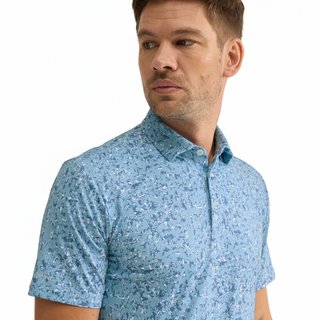 PING Gilmore polo uomo, dusty blue multi