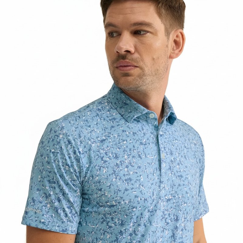 PING Gilmore polo uomo, dusty blue multi