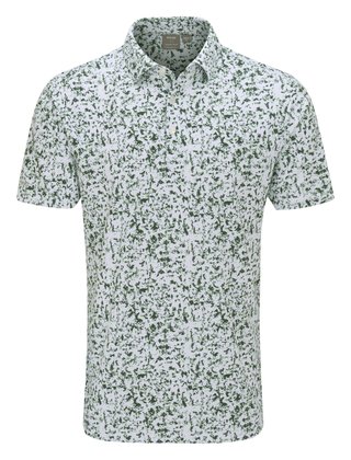 PING Gilmore polo uomo, bianco/gorse green multi