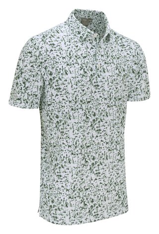 PING Gilmore polo uomo, bianco/gorse green multi
