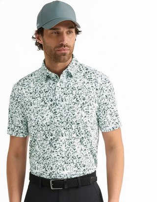 PING Gilmore polo uomo, bianco/gorse green multi