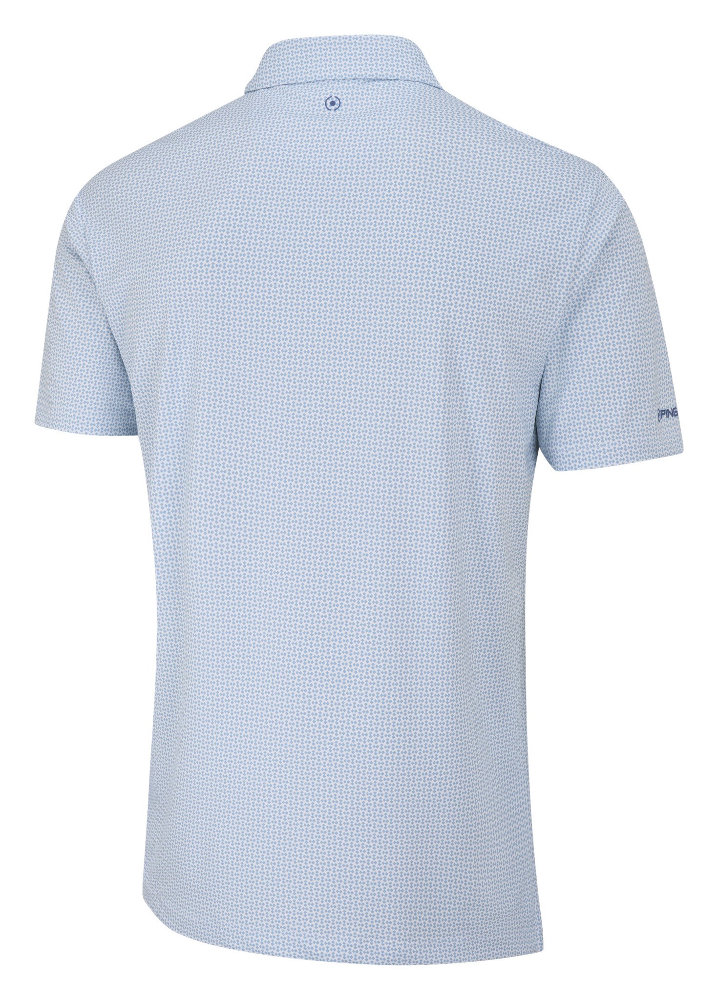 PING Gilmore polo da uomo, bianco/blu polveroso