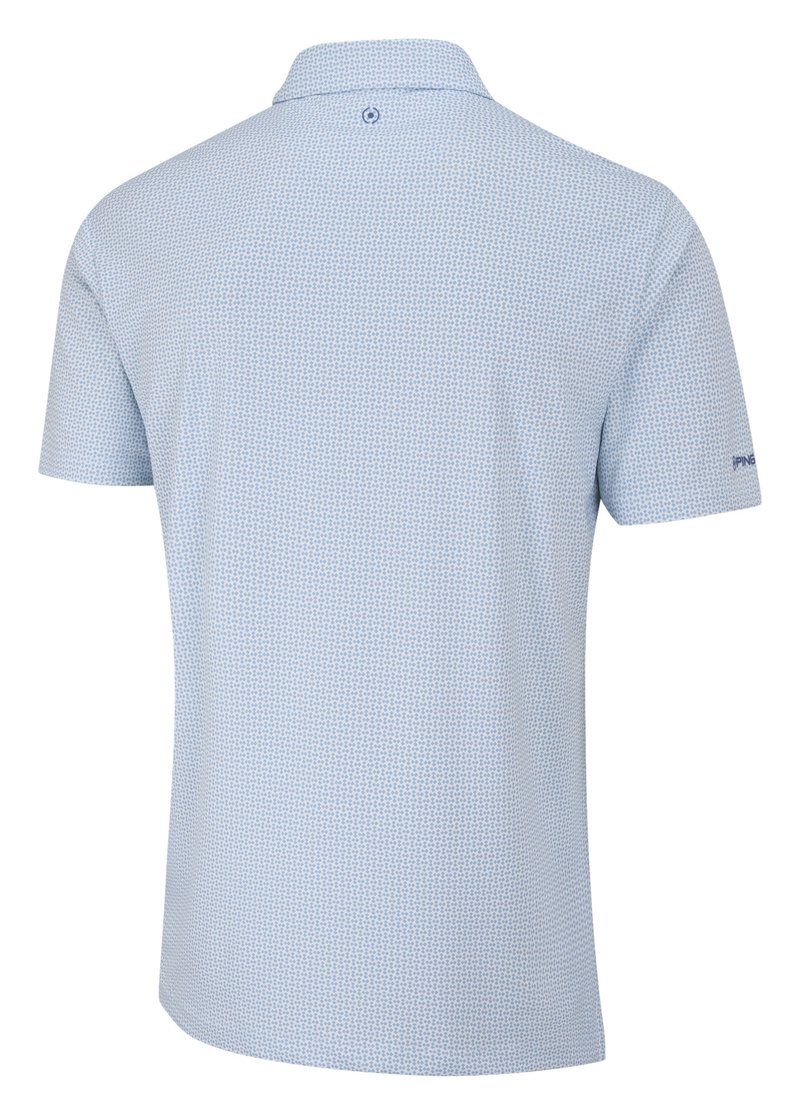 PING Gilmore polo da uomo, bianco/blu polveroso