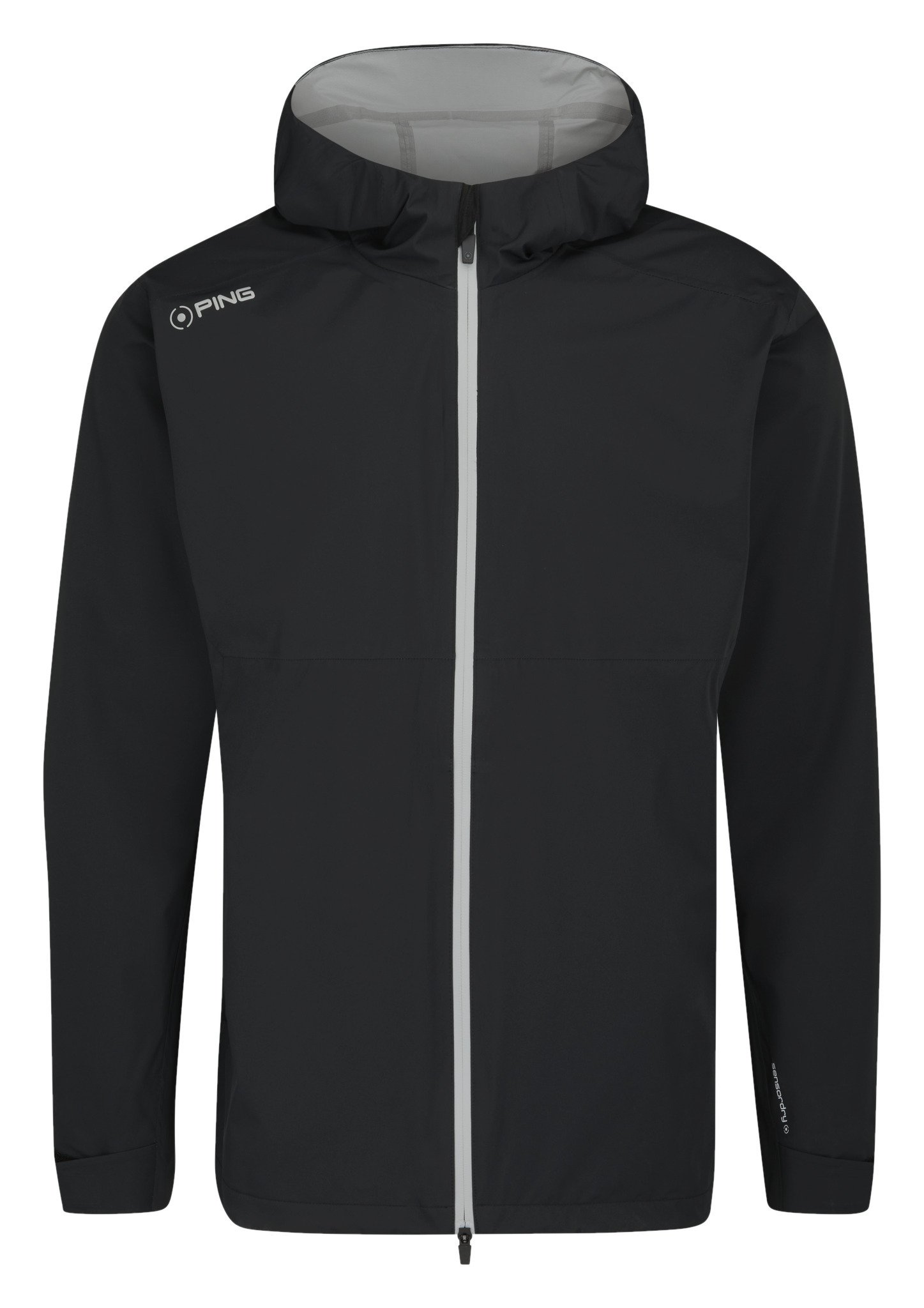 PING AquaDrive Waterproof da uomo giacca con cappuccio, nera