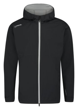 PING AquaDrive Waterproof da uomo giacca con cappuccio, nera