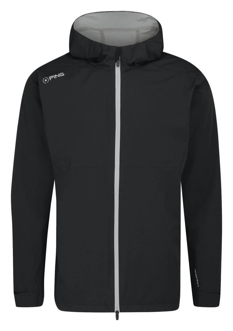 PING AquaDrive Waterproof da uomo giacca con cappuccio, nera