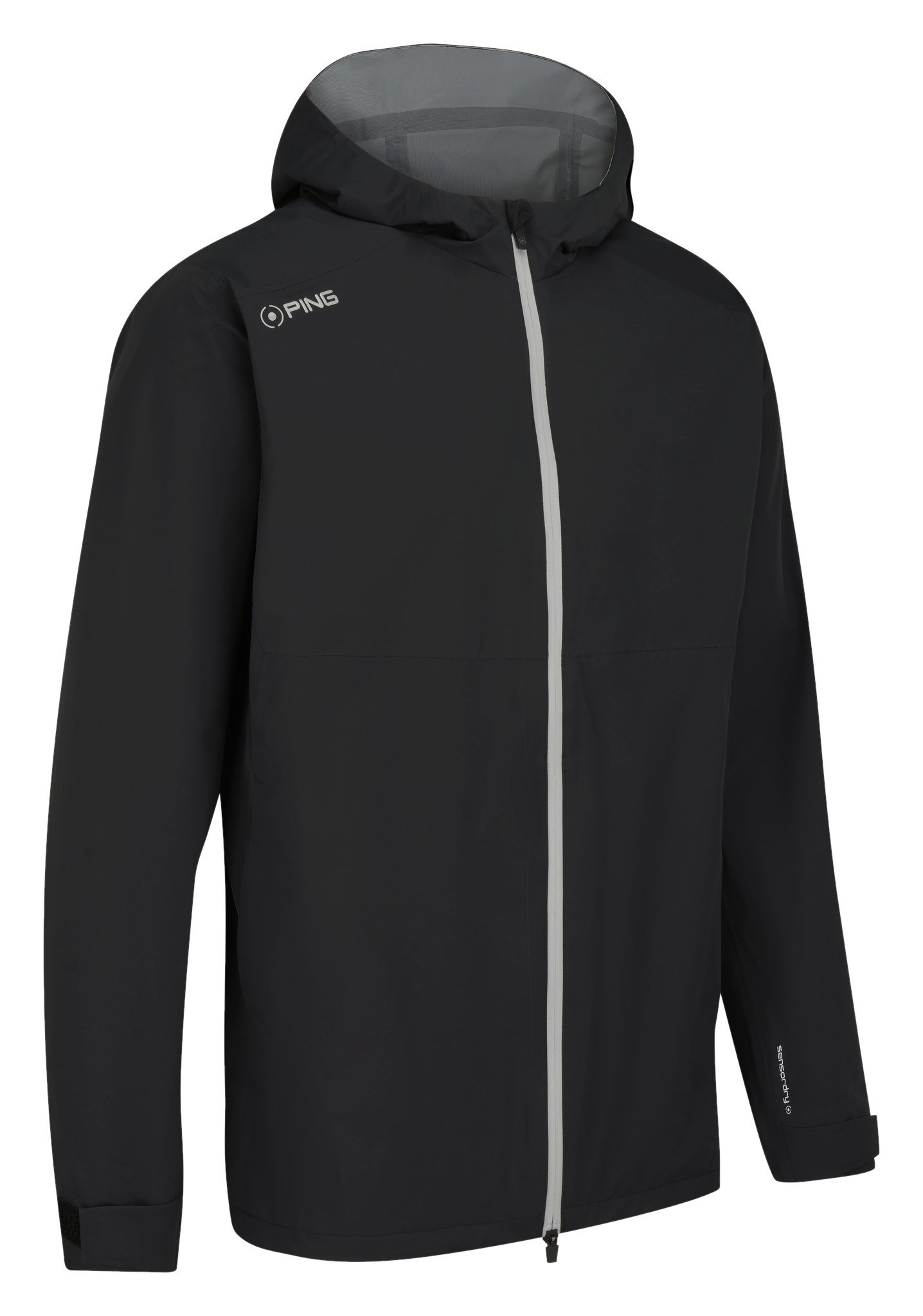 PING AquaDrive Waterproof da uomo giacca con cappuccio, nera