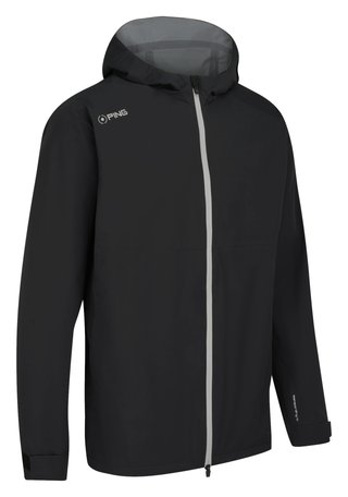 PING AquaDrive Waterproof da uomo giacca con cappuccio, nera