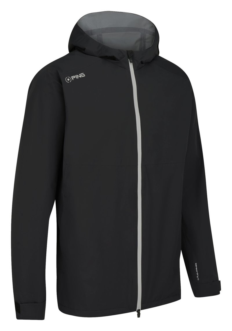 PING AquaDrive Waterproof da uomo giacca con cappuccio, nera
