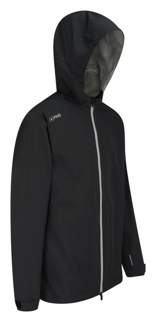 PING AquaDrive Waterproof da uomo giacca con cappuccio, nera