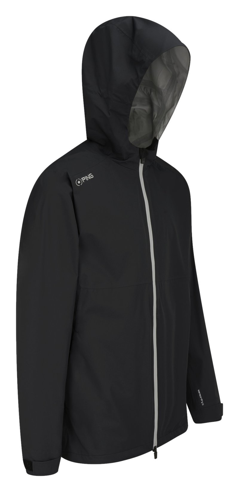 PING AquaDrive Waterproof da uomo giacca con cappuccio, nera