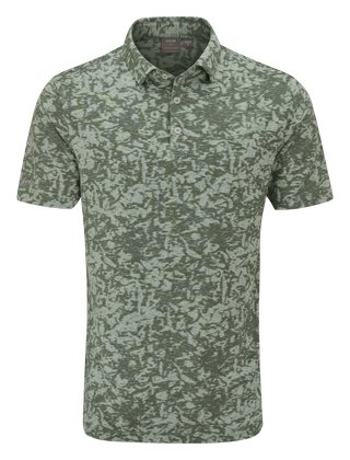 PING Marek Camo Jacquard polo da uomo, jade multi
