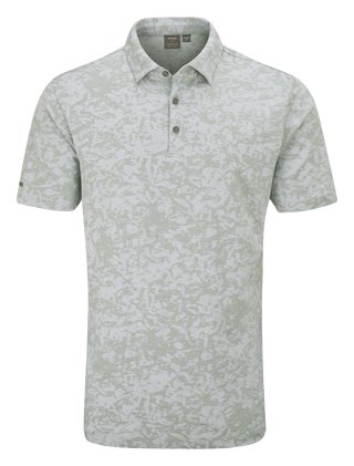PING Marek Camo Jacquard polo da uomo, silver multi