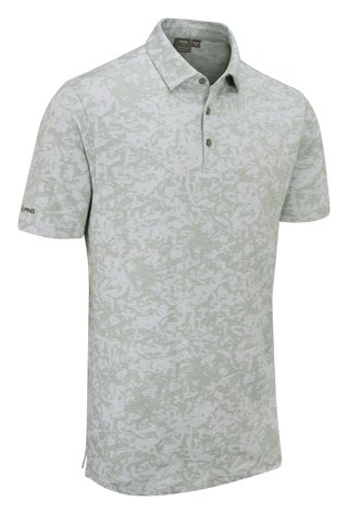 PING Marek Camo Jacquard polo da uomo, silver multi