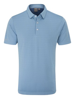 PING Hershel polo uomo, dusty blue multi