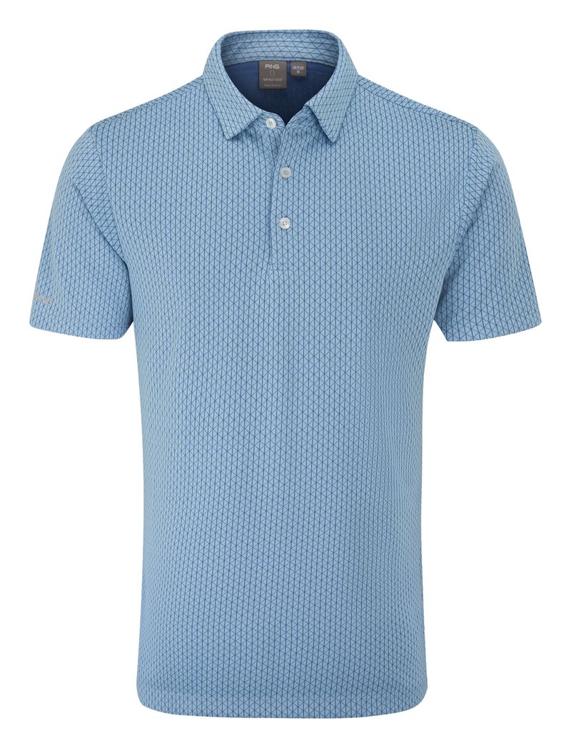 PING Hershel polo uomo, dusty blue multi