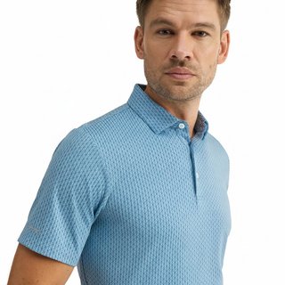 PING Hershel polo uomo, dusty blue multi