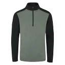 PING Ramsey half zip ribbed fleece felpa da uomo, laurel marl/black