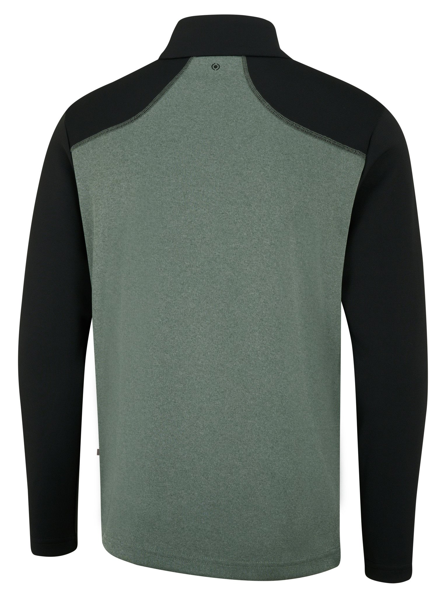 PING Ramsey half zip ribbed fleece felpa da uomo, laurel marl/black