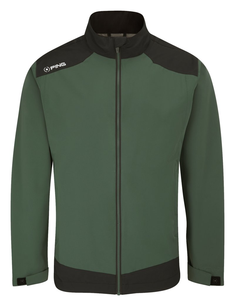 PING AquaDrive Waterproof giacca impermeabile da uomo, gorse green/black