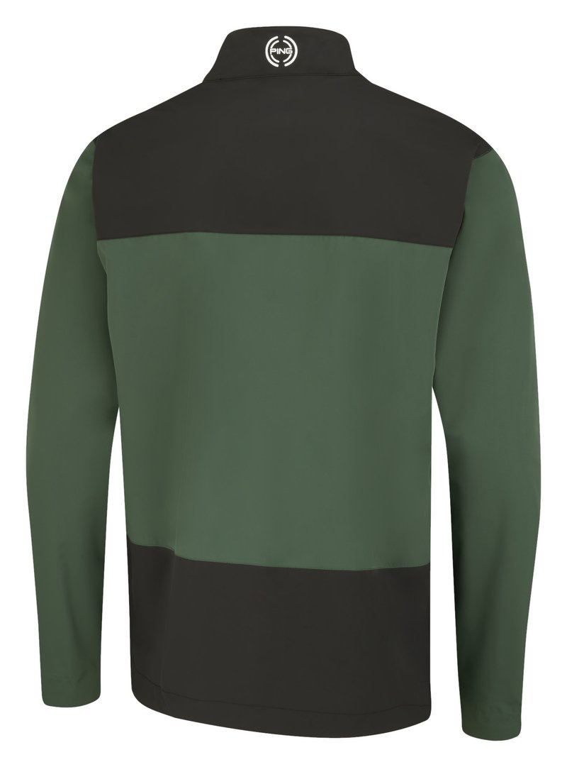 PING AquaDrive Waterproof giacca impermeabile da uomo, gorse green/black