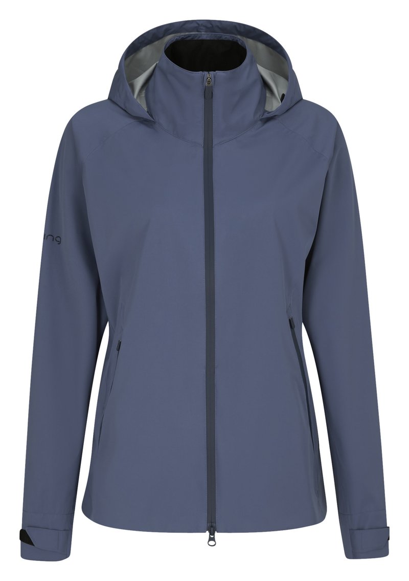 PING AquaDrive giacca impermeabile da donna, blu indigo