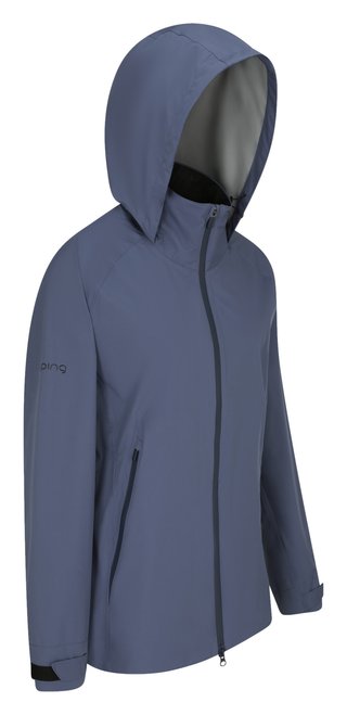 PING AquaDrive giacca impermeabile da donna, blu indigo
