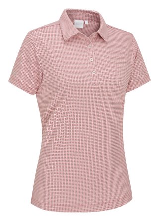 PING Mave polo da donna, coral blush/white
