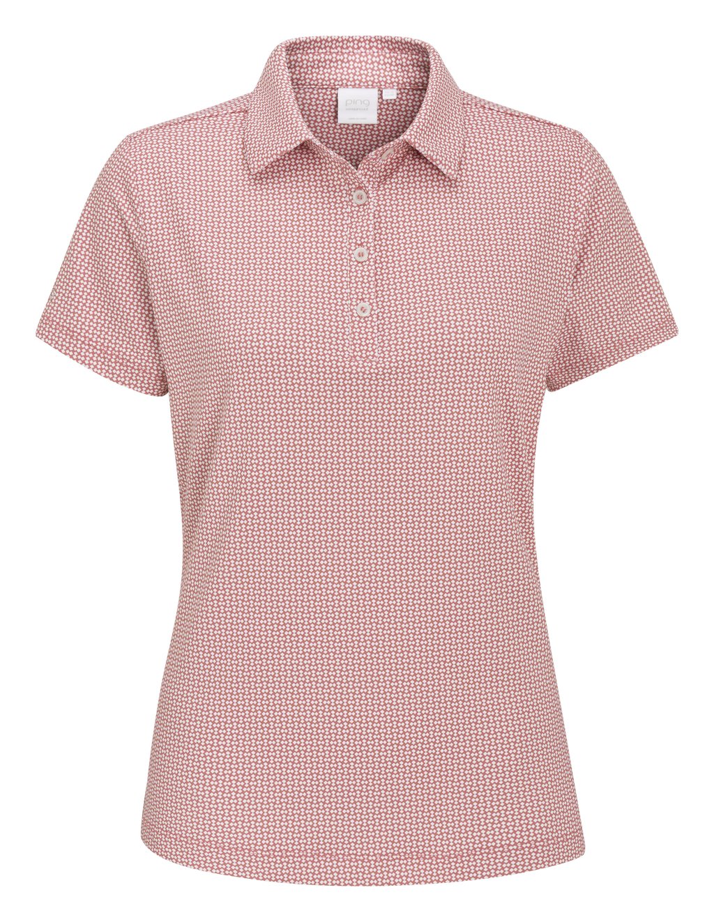 PING Mave polo da donna, coral blush/white