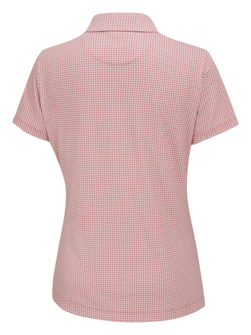 PING Mave polo da donna, coral blush/white