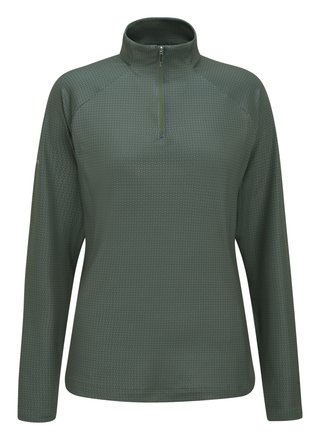 PING Jasmine Printed manica lunga da donna top, gorse green/laurel