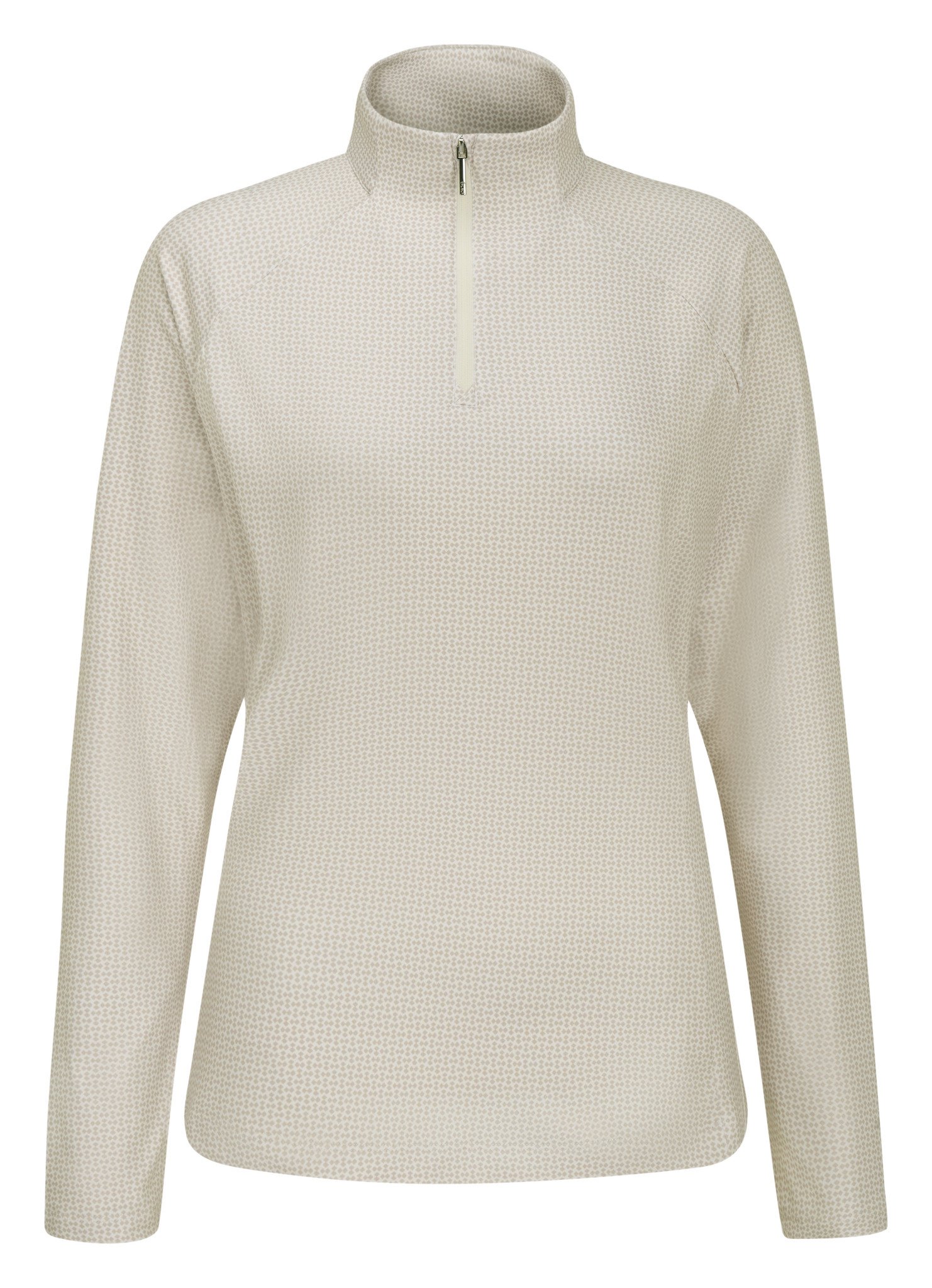 PING Jasmine Printed manica lunga da donna top, egret/tawny