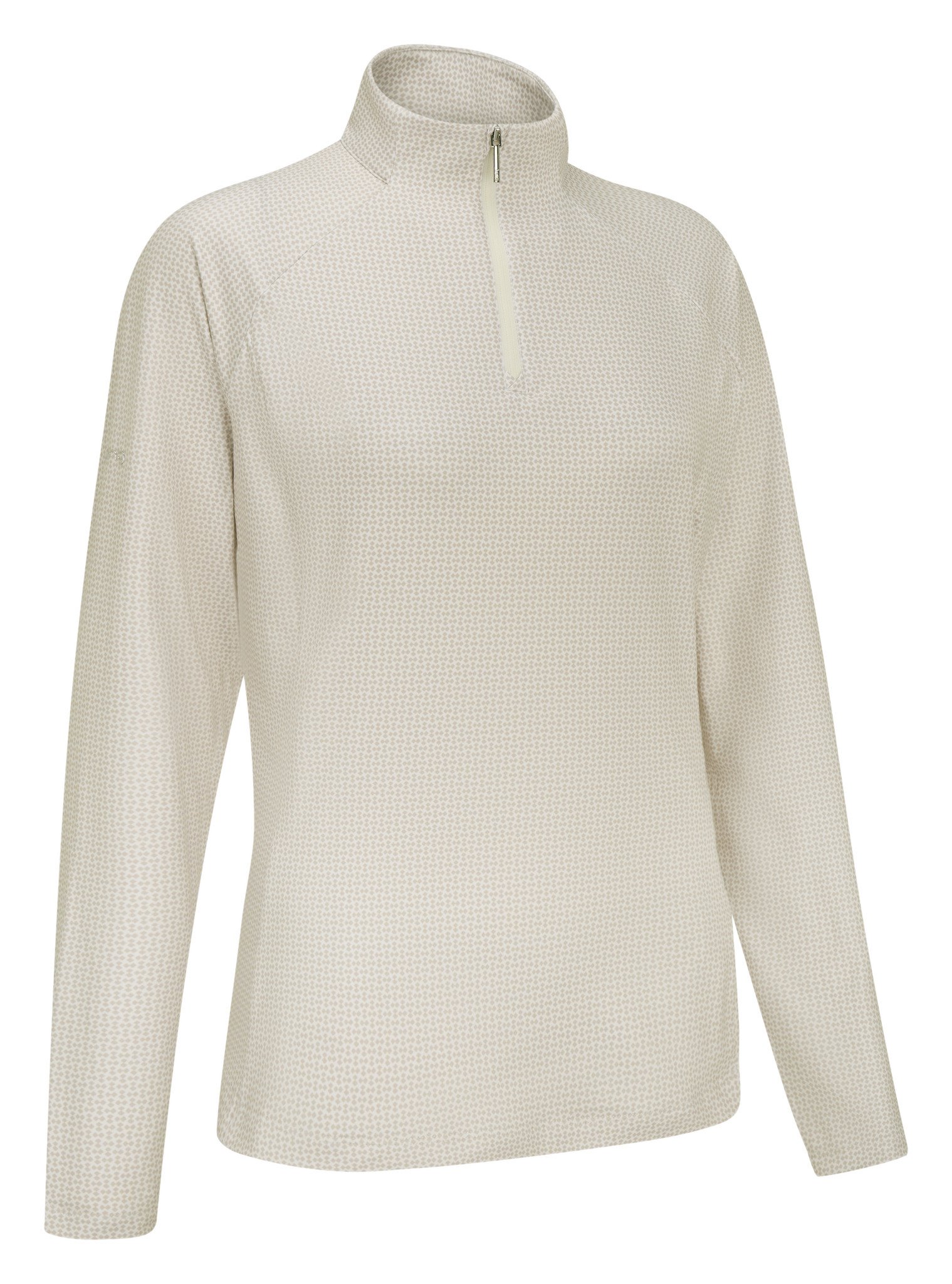 PING Jasmine Printed manica lunga da donna top, egret/tawny
